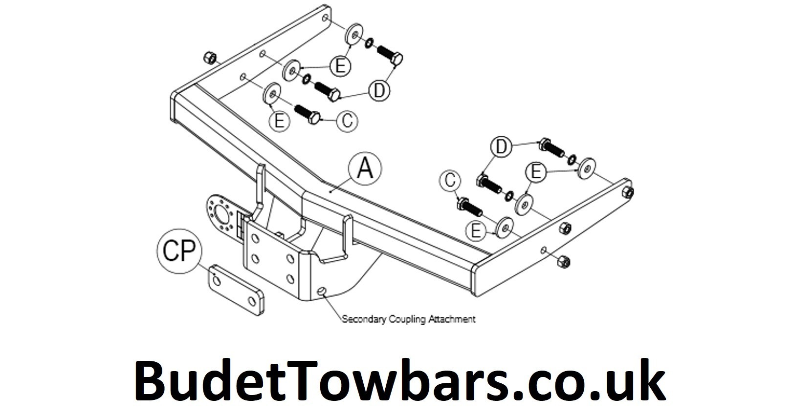 VW Transporter Tow Bar T5 T6 T6.1 20032023 PCT Flange Tow Bars
