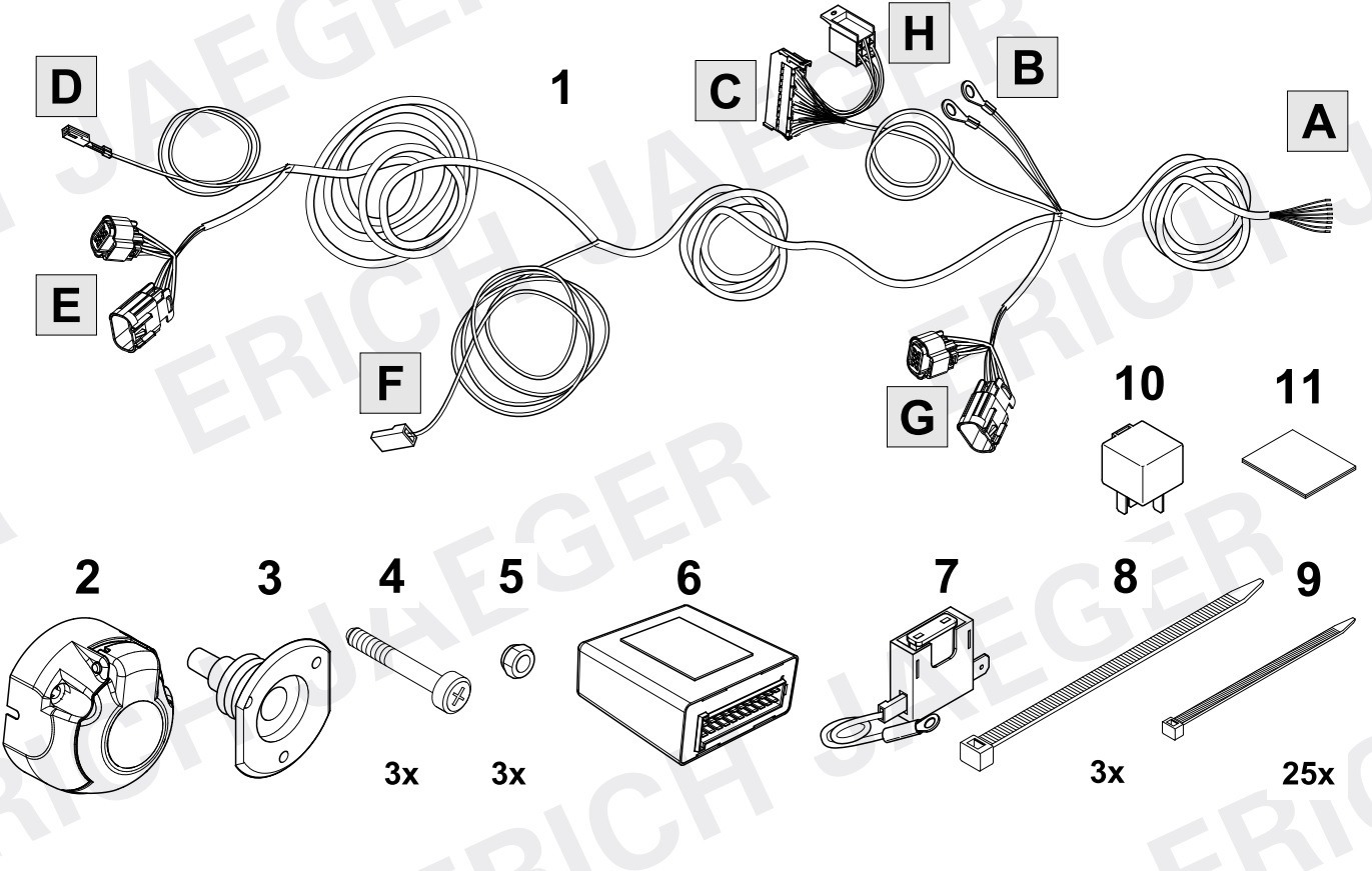 Citroen Relay Van Feb 2011 to May 2021 7 Pin DEDICATED Tow Bar Wiring