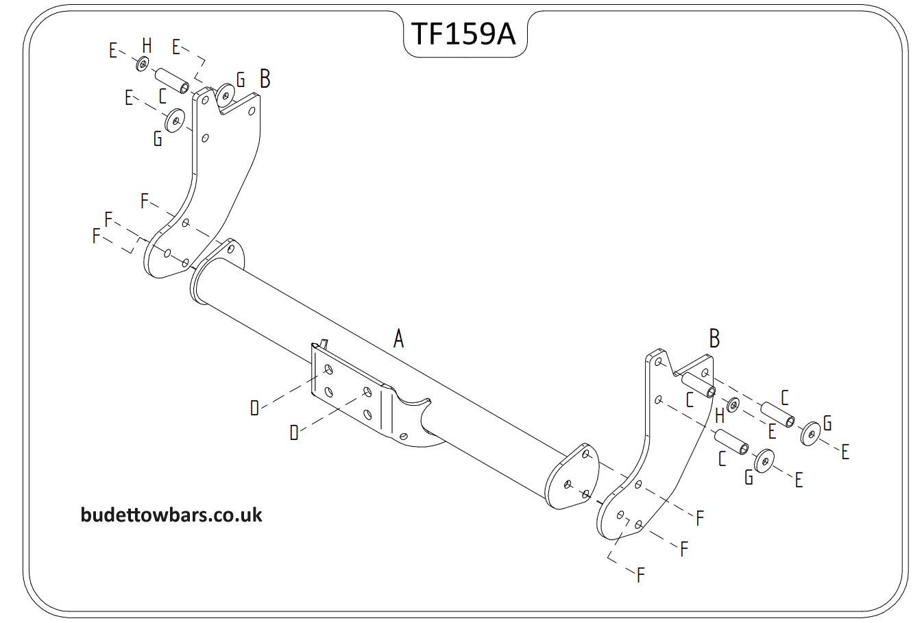 Ford Transit MK8 Chassis Cab 3.5T Tow Bar (2014 to 2023) Tow Trust